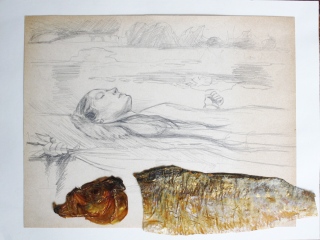 Ophélie: - Dessins études, travaux sur papier: